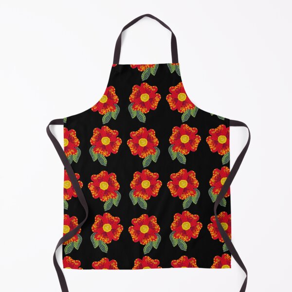 Item preview, Fire beaded flowers on black designed and sold by Jenannbrown.