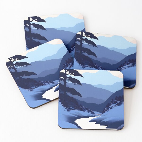 Item preview, Find the Perfect Minimalist Landscape Blue Tone Print for Your Personal Style and Taste designed and sold by supeart.