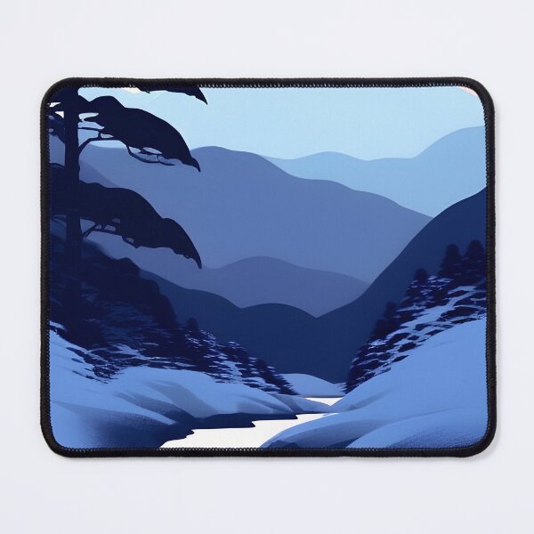 Item preview, Find the Perfect Minimalist Landscape Blue Tone Print for Your Personal Style and Taste designed and sold by supeart.