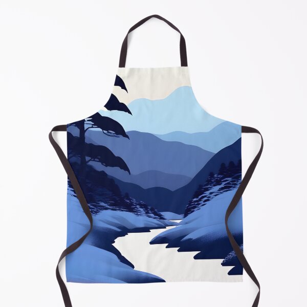 Item preview, Find the Perfect Minimalist Landscape Blue Tone Print for Your Personal Style and Taste designed and sold by supeart.