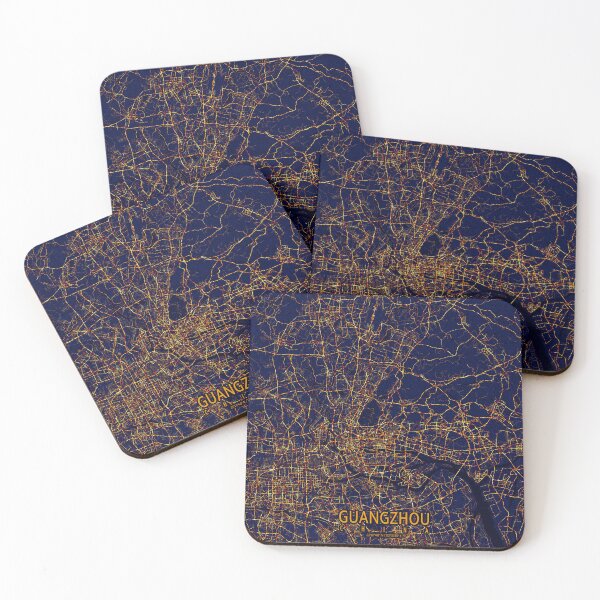 Item preview, Guangzhou, Guangdong, China Map -  City At Night designed and sold by deMAP.