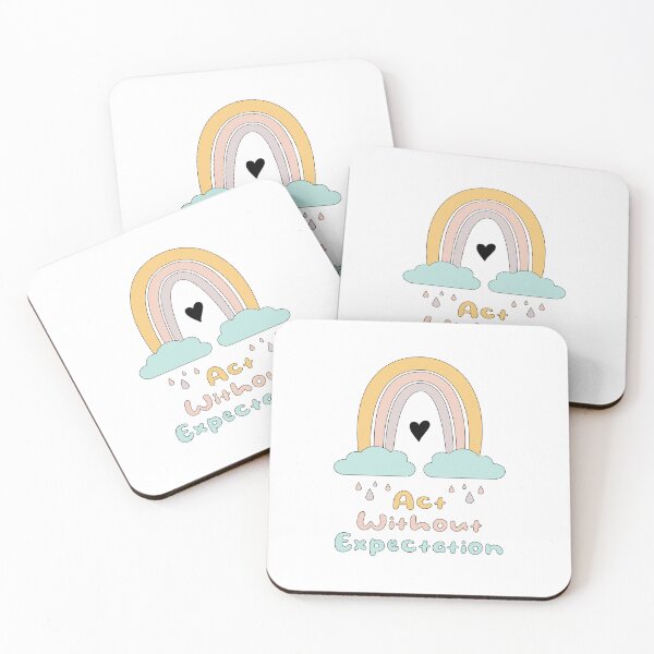 Item preview, Act without expectation motivational boho rainbow designed and sold by Awesome 4 all.