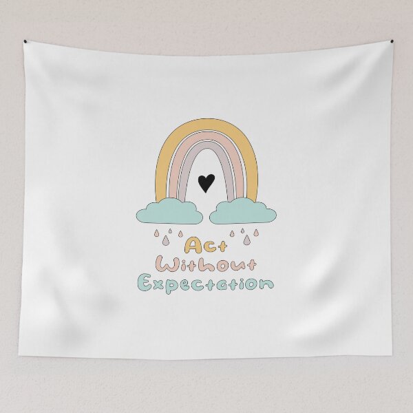 Item preview, Act without expectation motivational boho rainbow designed and sold by Awesome 4 all.