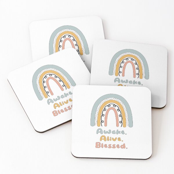 Item preview, Awake, alive, blessed motivational boho rainbow designed and sold by Awesome 4 all.