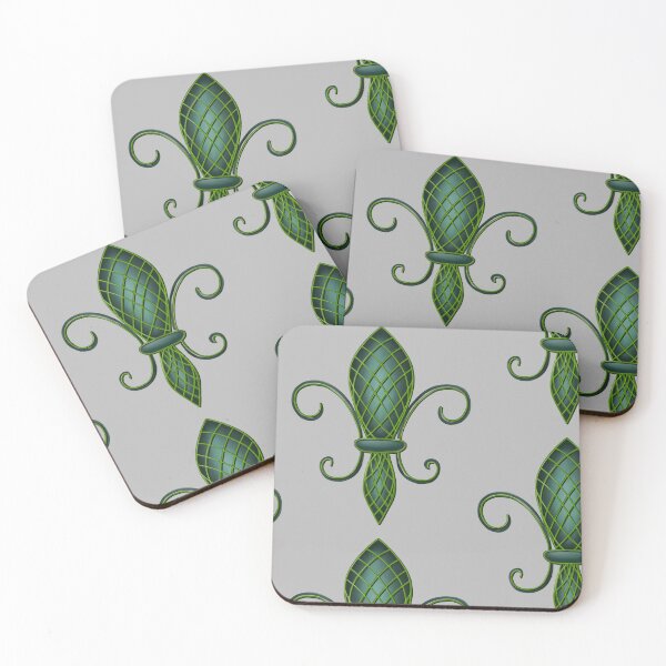 Item preview, Metallic Green Fleur de Lis designed and sold by lezell.