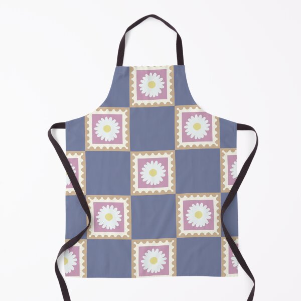 Item preview, Minimal checkerboard postage stamp daisy pattern 17 designed and sold by LemonCreamyyyy.