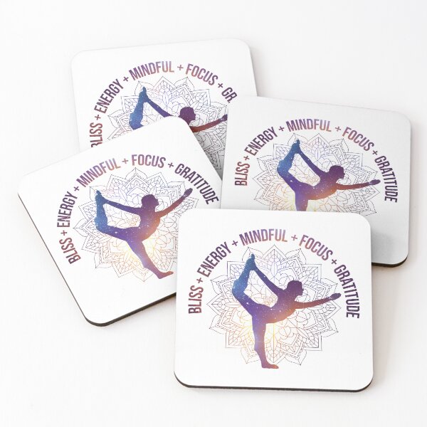 Item preview, Inspirational words for gratitude yoga pose blue designed and sold by Awesome 4 all.