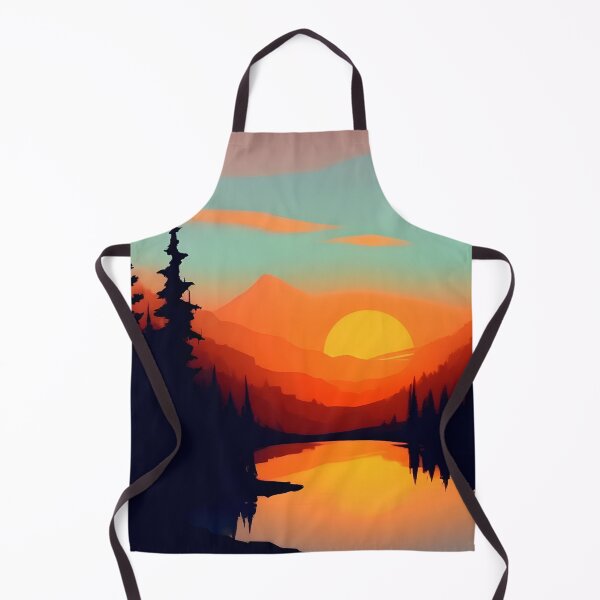 Item preview, Add a Touch of Beauty and Tranquility to Your Life with Our Gorgeous Minimalist Landscape and Lake Sunrise Prints designed and sold by supeart.