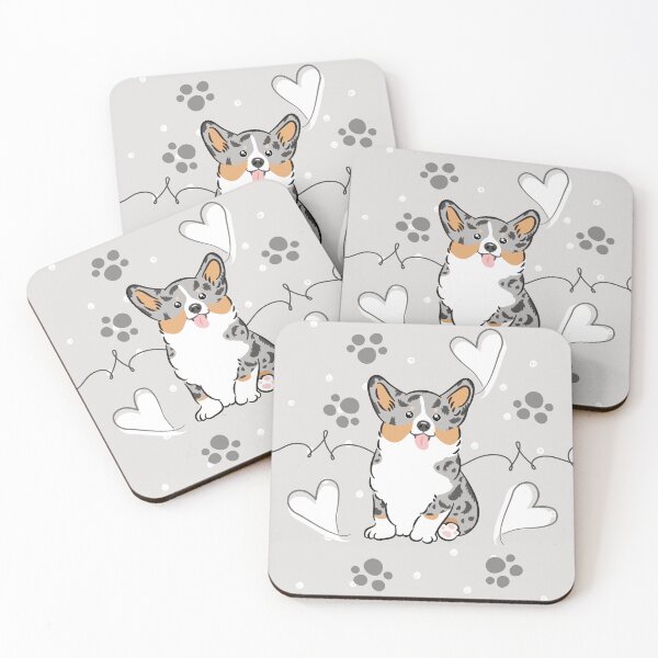 Item preview, Love Corgi - Blue Merle 2 designed and sold by Lulupainting.