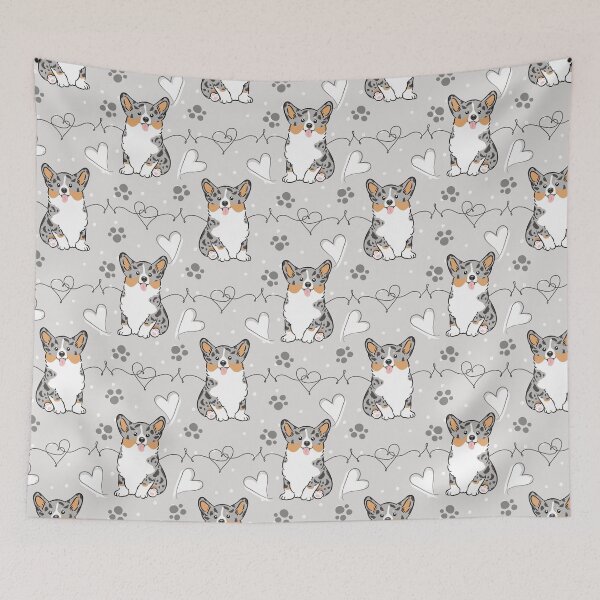 Item preview, Love Corgi - Blue Merle 2 designed and sold by Lulupainting.