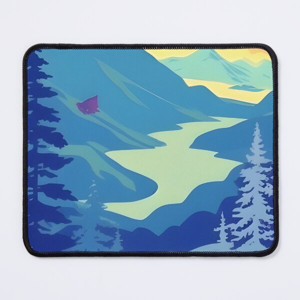 Item preview, Shop Our High-quality Selection of Minimalist Matte Painting of Bavarian Alps Prints designed and sold by supeart.