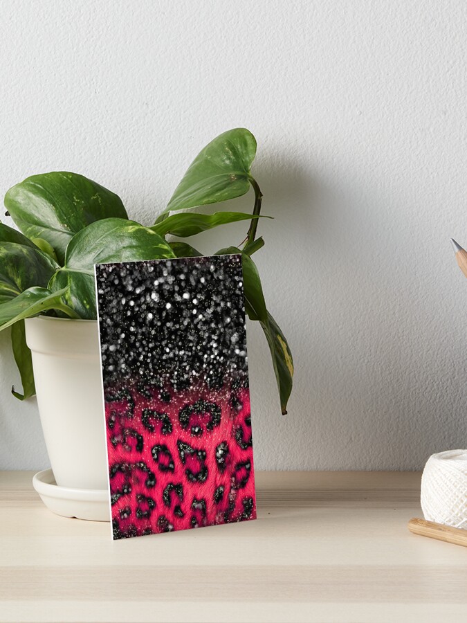 Pink Black Leopard Print Faux Glitter iPad Case & Skin for Sale by  wildredhead