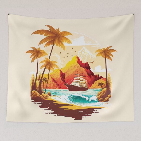 Item preview, Landscape ocean palm tree#7 designed and sold by FunArt4You.
