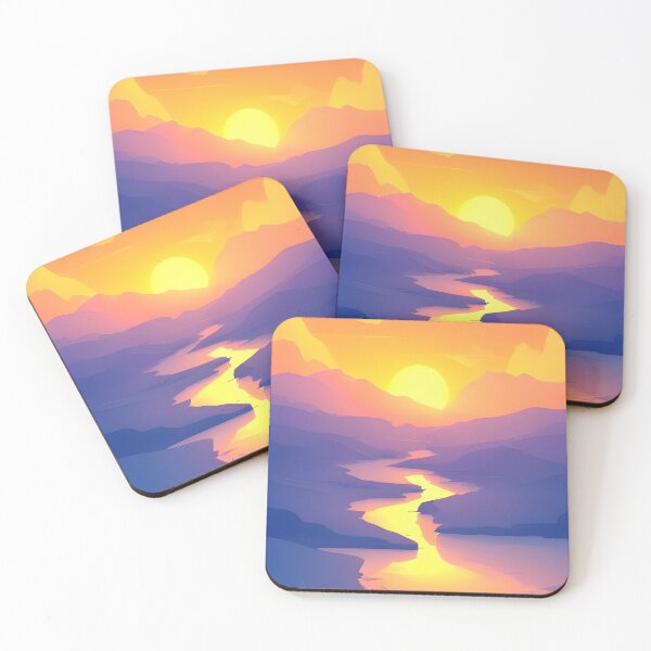Item preview, Add a Touch of Beauty and Tranquility to Your Life with Our Stunning Minimalist Landscape River View Prints designed and sold by supeart.