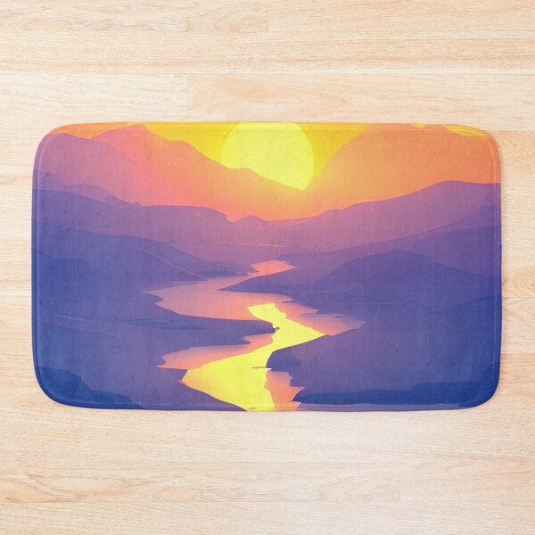 Item preview, Add a Touch of Beauty and Tranquility to Your Life with Our Stunning Minimalist Landscape River View Prints designed and sold by supeart.