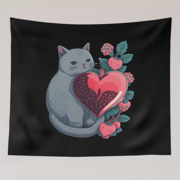 Item preview, Funny Cute Cat, Adorable Valentines Day Gift, Cute Anniversary Present, Kawaii Kitty designed and sold by MorphicPrints.