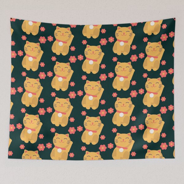 Item preview, Lucky cat pattern   designed and sold by stefaniehecker1.