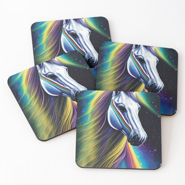 Item preview, Mystical Rainbow Horse | Colorful Horse Art | Horse Decor Artwork | Space Aesthetic designed and sold by MysticMyras.