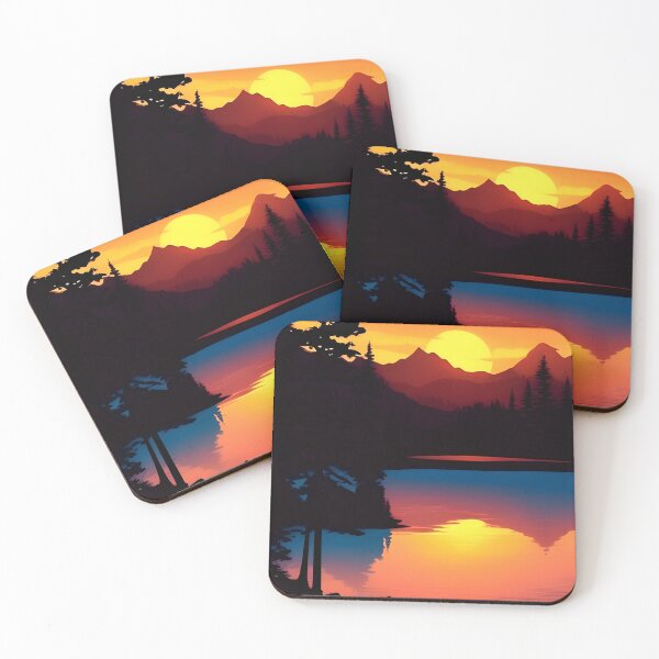 Artikelvorschau, Minimalistische Landschaft mit Sonnenaufgang: Eine atemberaubende Ergänzung für Ihre Inneneinrichtung entworfen und verkauft von supeart.