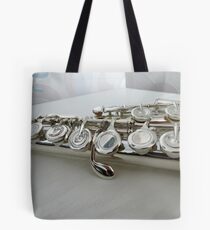 Silver Keys - Flute Close-up Tote Bag