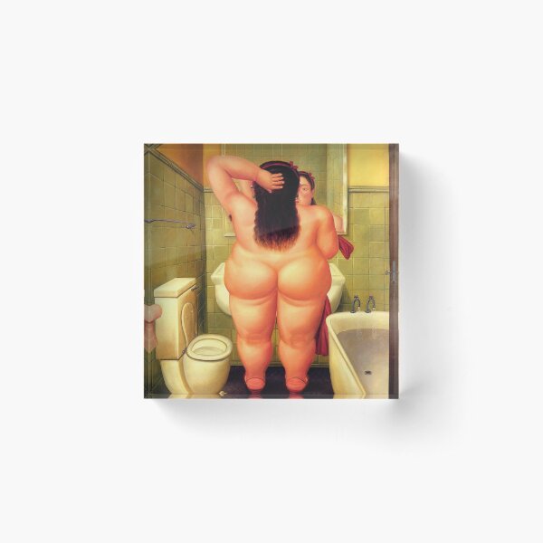 Fernando Botero - The Bath Acrylic Block
