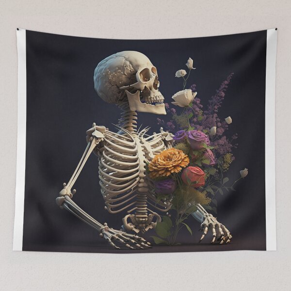 Item preview, Skeleton with Floral Chest  designed and sold by artiologya.