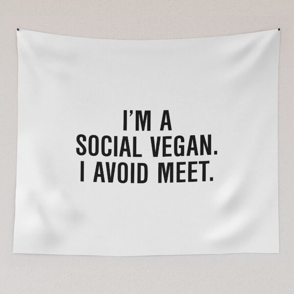 Item preview, I'm a social vegan I avoid meet designed and sold by allthetees.