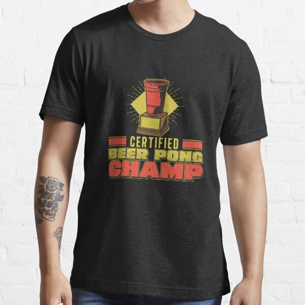 Artikel-Vorschau von Retro-Bier-Pong-Champion für ein Bier-Pong-Spiel Bier-Pong-Spieler, designt und verkauft von StrongShirts.