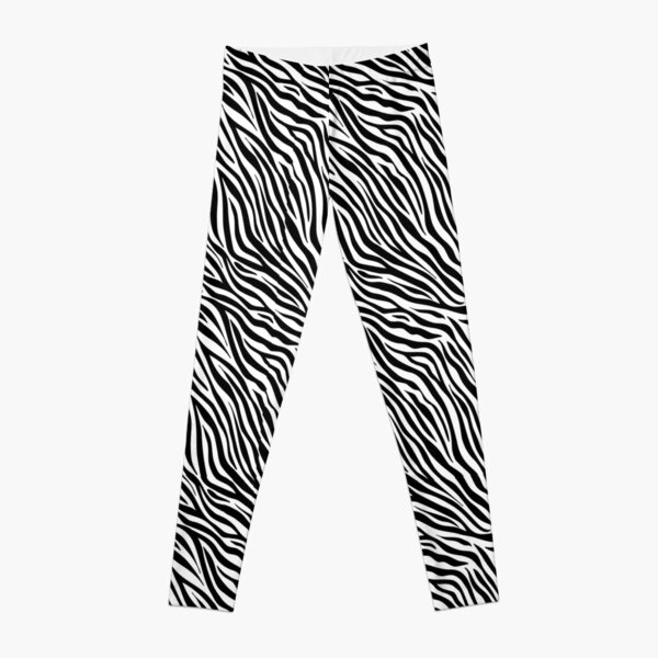 ALO Yoga Black White Grey Abstract Wave Full Length Athletic Leggings Zebra