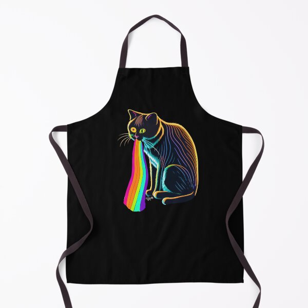 Item preview, Neon Cat Rainbow Sic Vomit Puke designed and sold by Tellingmoon.