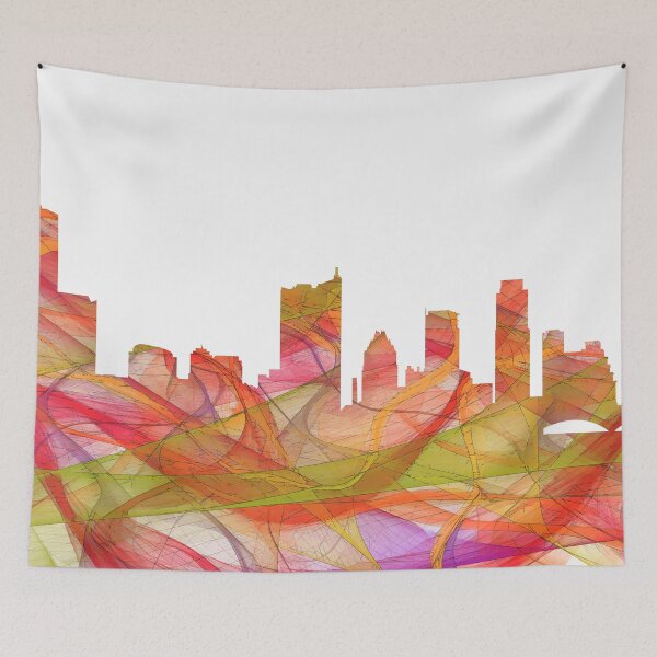Item preview, Austin, Texas Skyline - Summer Swirl designed and sold by Marlene Watson-Hall.