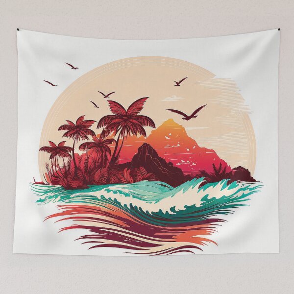 Item preview, Landscape ocean palm tree#11 designed and sold by FunArt4You.