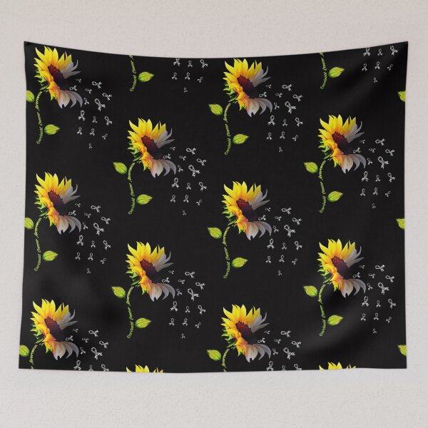 Item preview, Sunflower & Zebra Stripe Ribbon Carcinoid Cancer Awareness designed and sold by rfp8038.