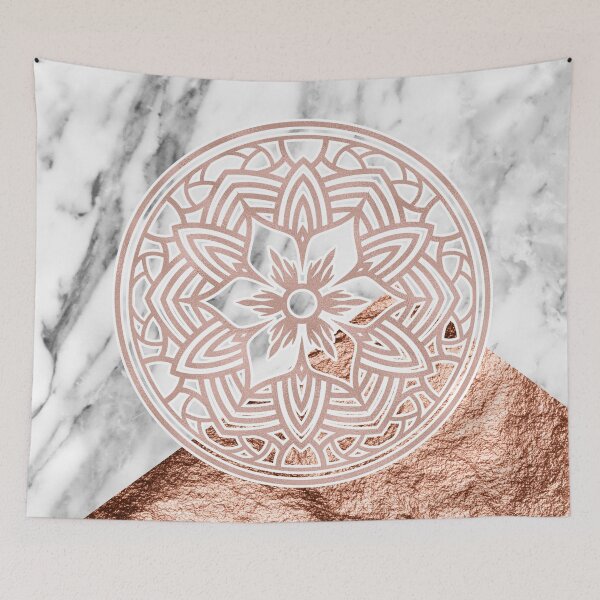 Item preview, Rose gold marble mandala geo designed and sold by peggieprints.