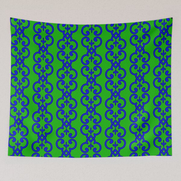 Item preview, Blue Grass Green Traditional Nautical Fluer De Lis  (2 of 4) designed and sold by ChristinasMess.