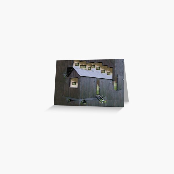 Black Tiny House Greeting Card