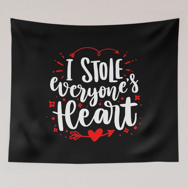 Item preview, I Stole Everyones Heart - White quotes & red heart designed and sold by jwebmarket.