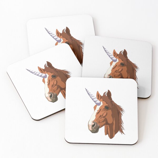 Item preview, Chestnut unicorn with a blaze designed and sold by LeahcarsArt.