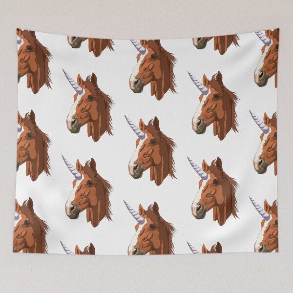 Item preview, Chestnut unicorn with a blaze designed and sold by LeahcarsArt.