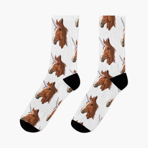 Item preview, Chestnut unicorn with a blaze designed and sold by LeahcarsArt.