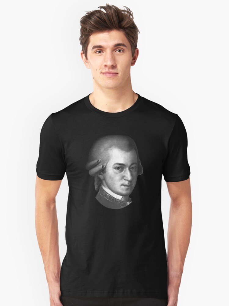 Alternate view of The genius Wolfgang Amadeus Mozart Slim Fit T-Shirt