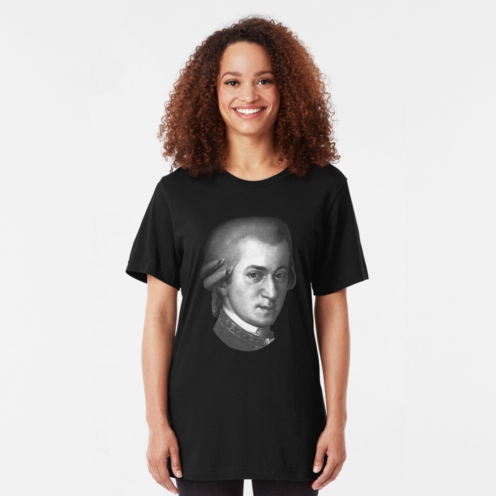 The genius Wolfgang Amadeus Mozart Slim Fit T-Shirt