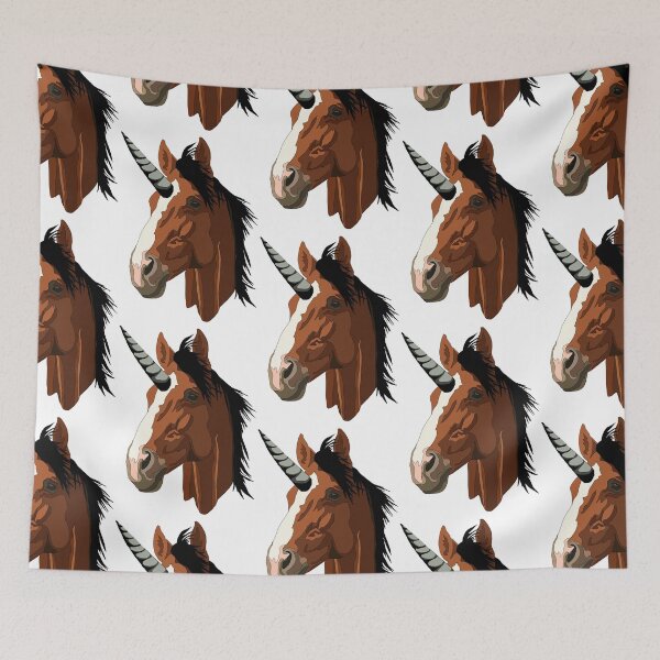Item preview, Bay unicorn with a blaze designed and sold by LeahcarsArt.