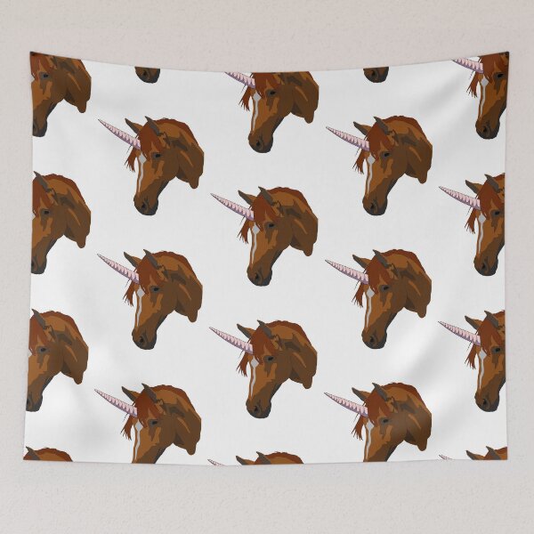 Item preview, Chestnut unicorn with a star and stripe designed and sold by LeahcarsArt.