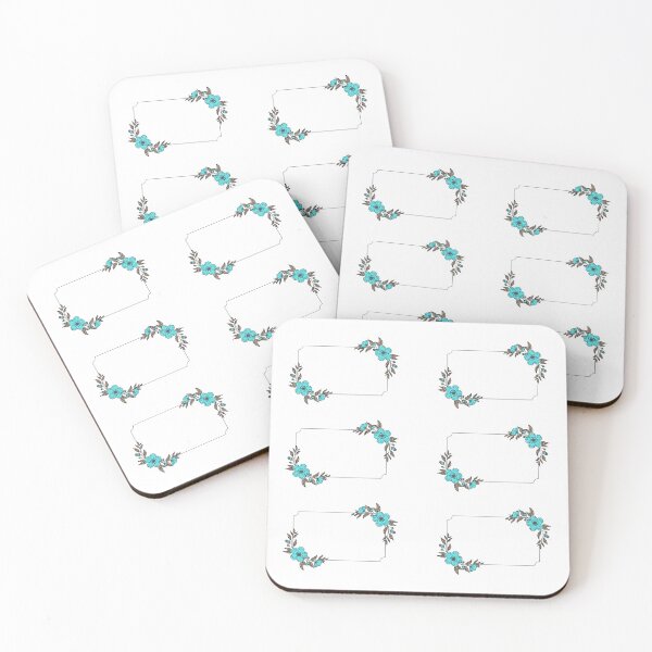 Item preview, Blank Blue Floral Spice Labels designed and sold by Coffee Lifestyle.