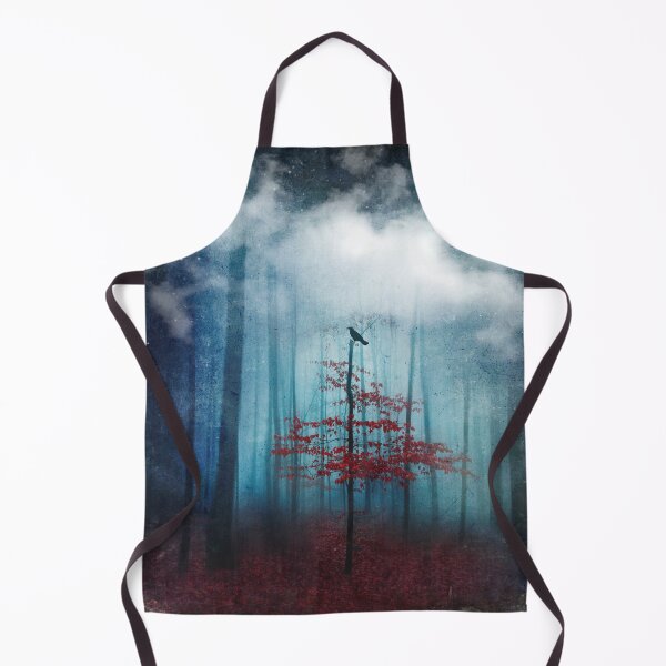 Item preview, Dream State - Surreal Abstract Forest in Blue and Red designed and sold by Dyrk Wyst Redbubble Shop.