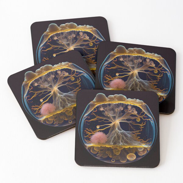 Item preview, alien world mycellium and fungi contained in a orb designed and sold by artfullyprompt.