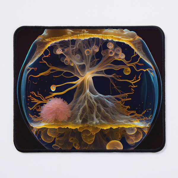 Item preview, alien world mycellium and fungi contained in a orb designed and sold by artfullyprompt.