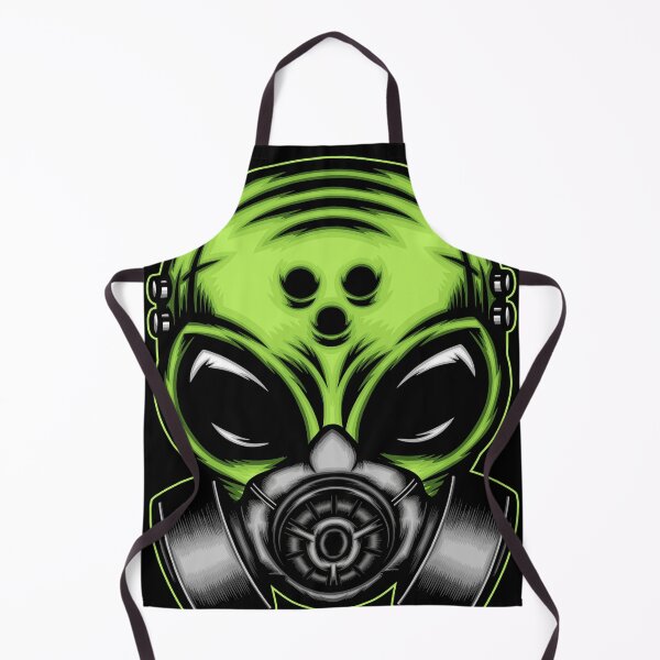 Item preview, Green alien with gas mask designed and sold by WODEXZ.