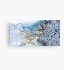 Blau und Gold Marmor Leinwanddruck